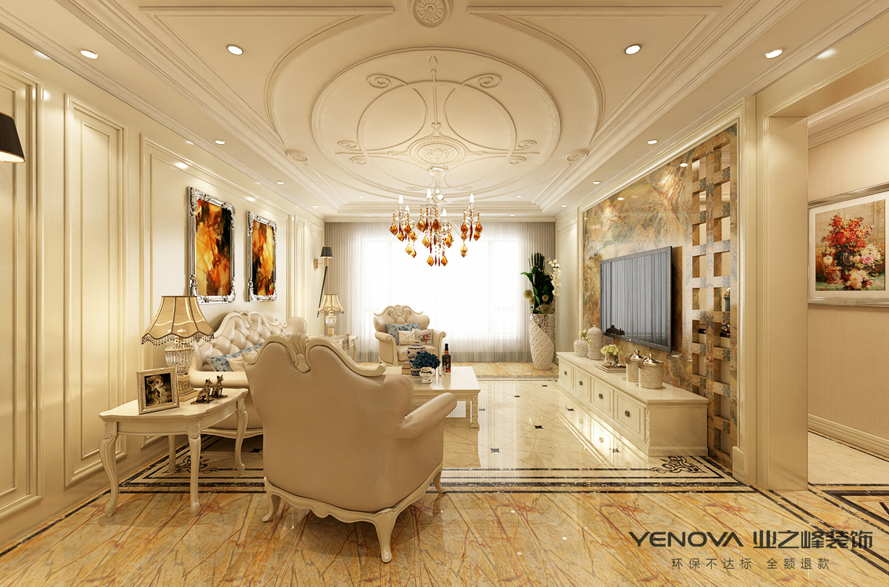 15万装修全屋欧式风格图,8万元60平米装修效果图