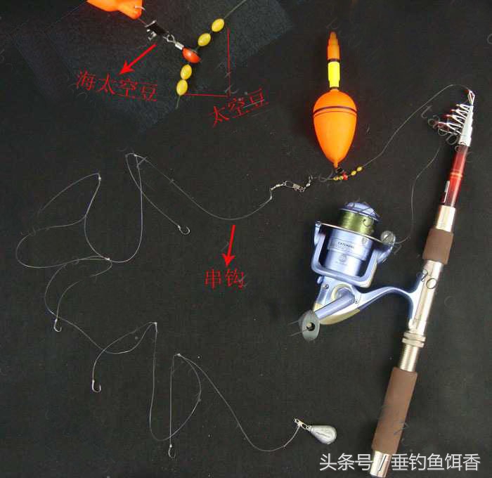 海竿浮钓线组组装方法大全,海竿钓大鱼线组单钩制作