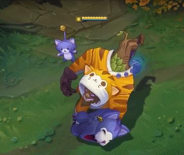 lol喵凯回城,lol愚人节大头德莱文