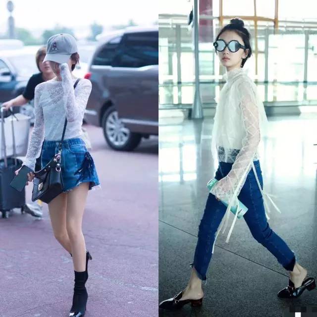 比渔网袜更猎奇的存在，杨幂谢娜领衔“袖套时尚”，前卫还是尴尬？