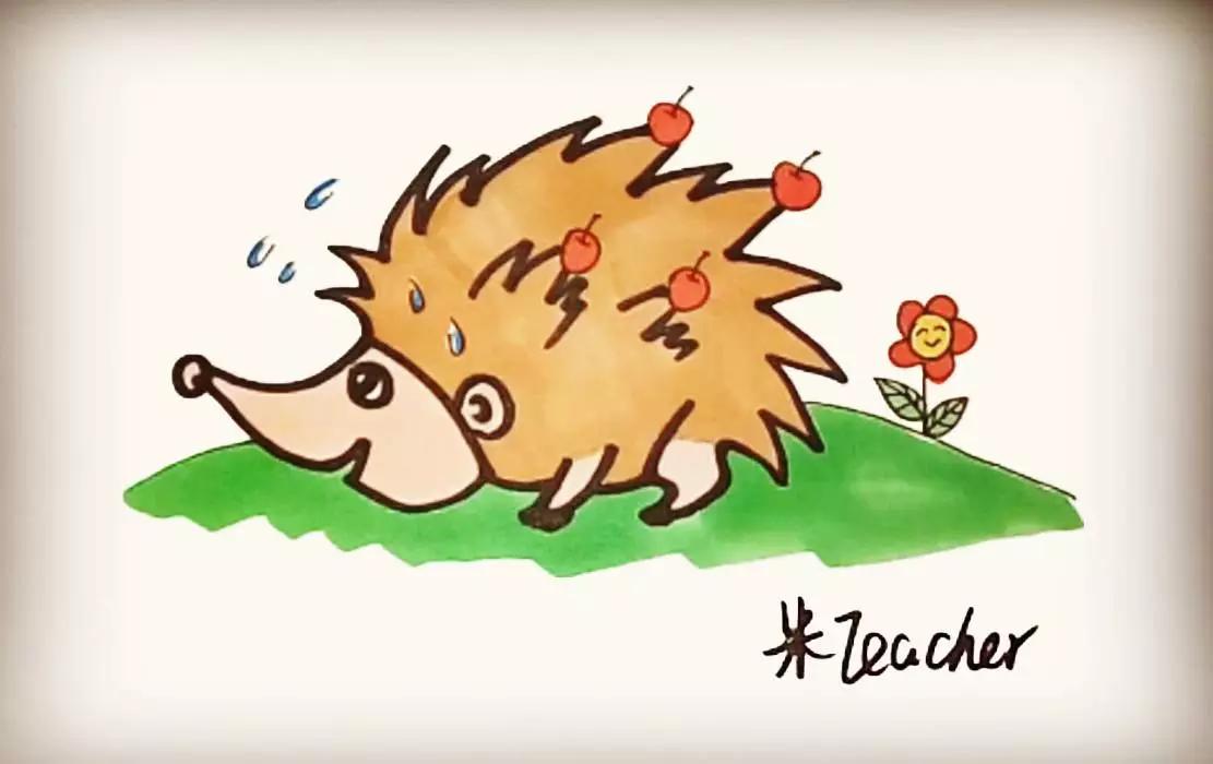 简笔画刺猬索尼克,简笔画刺猬的画法