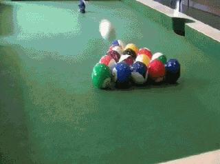 美式台球开球进黑八,美式台球第一杆进黑球