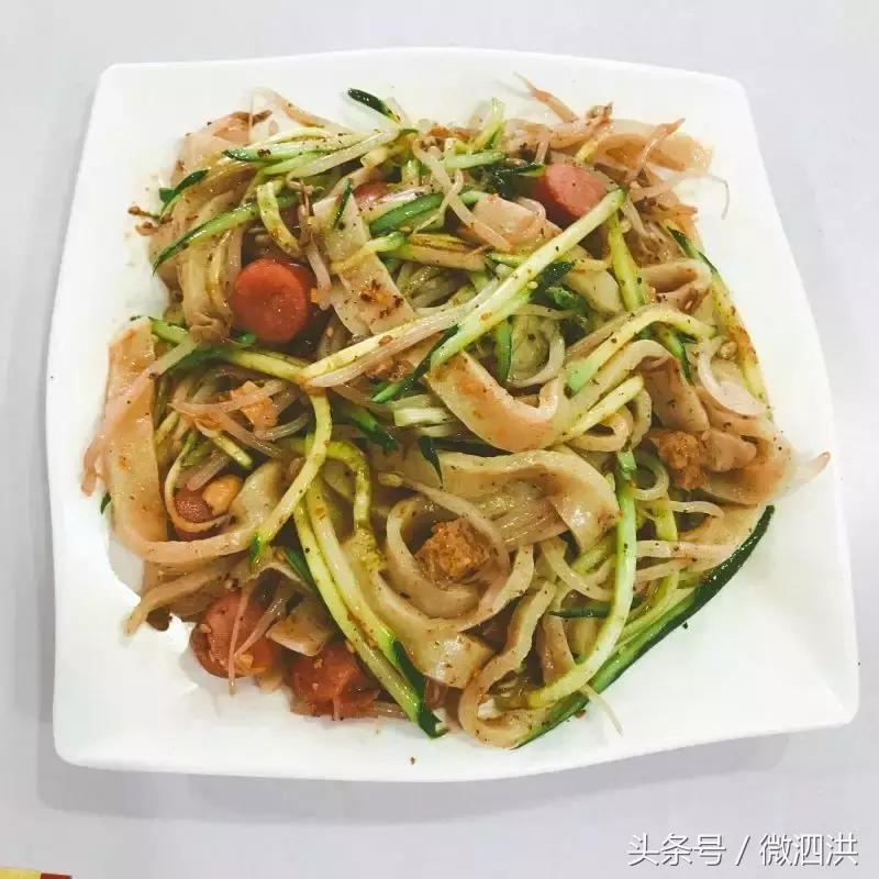 泗洪洪翔中学对面哪家面皮好吃,大泗洪特色面皮