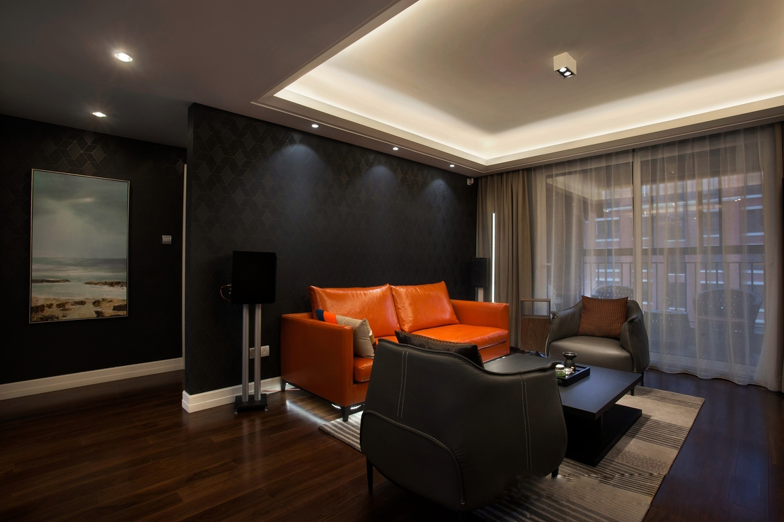 苏州相城区欧风丽苑89平样板房参考，不含家具家电6.5万，整体黑灰色前卫潮流