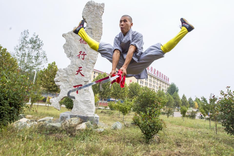 王洪祥少林功夫,王洪祥切磋民间少林弟子