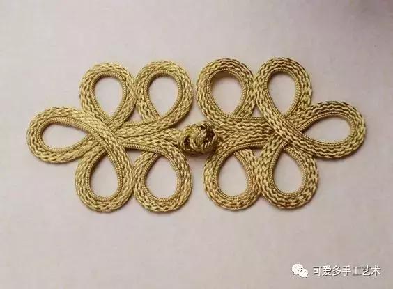 手工盘扣最简单版,用布做盘扣慢动作教程