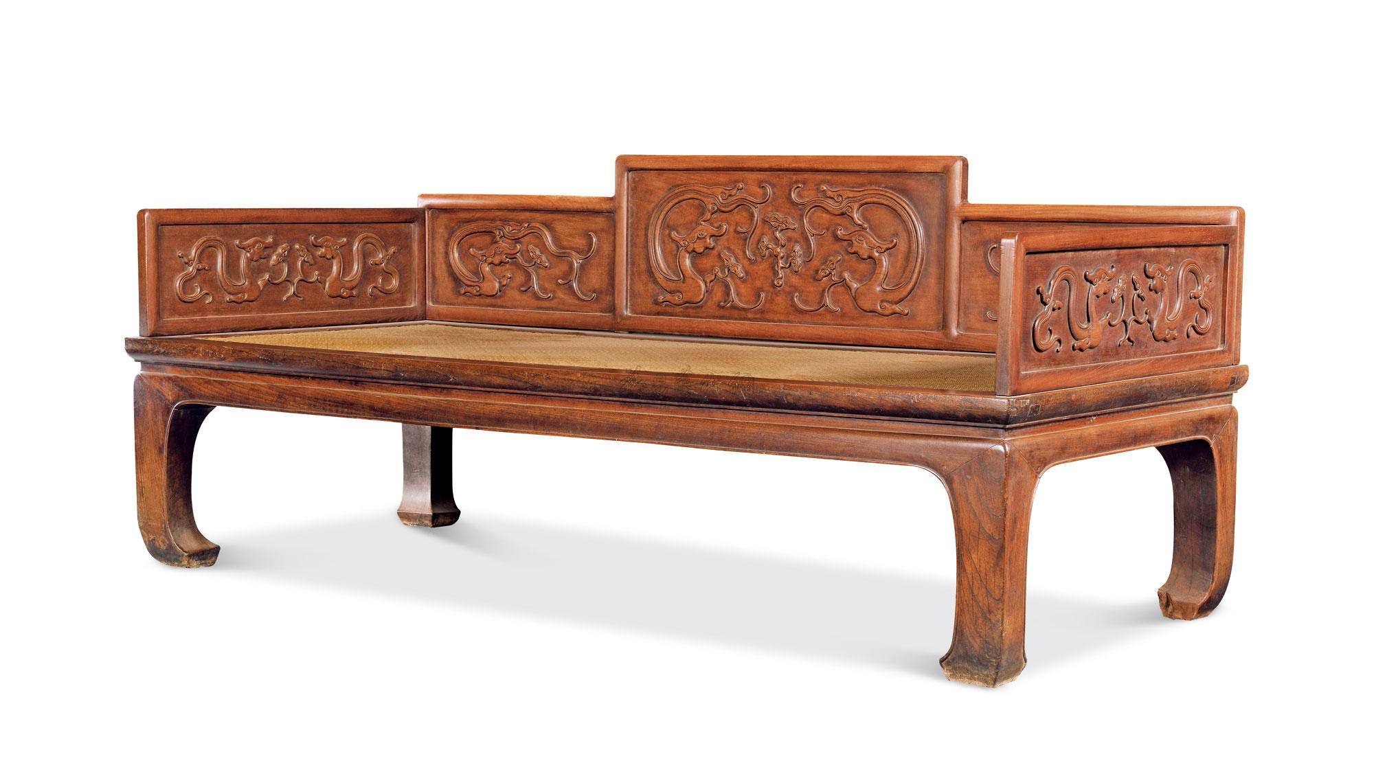 明式家具罗汉床款式,五屏风罗汉床和七屏风罗汉床