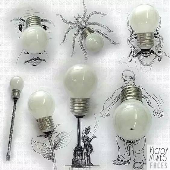 100幅治愈系铅笔小插画,铅笔创意插画