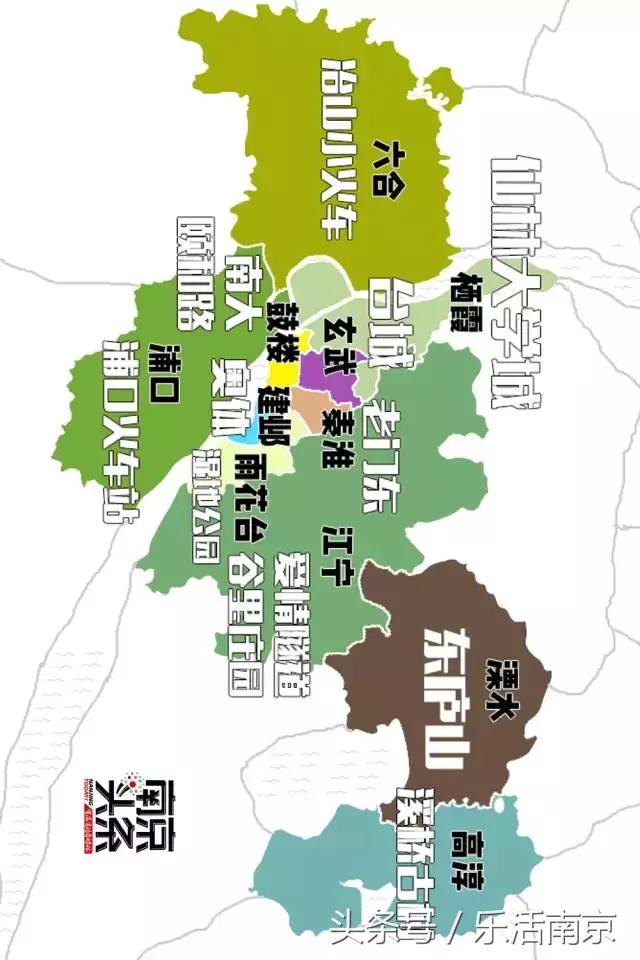 南京市11个区分布图高清,最新南京全图