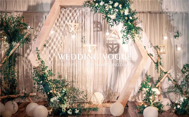 户外婚礼场景布置效果图,红色系婚礼户外布置场景