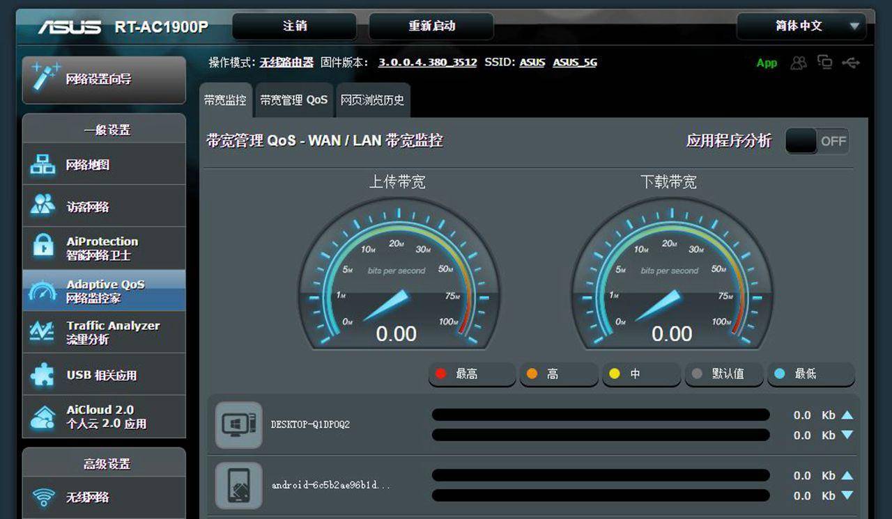 华硕ac1900p详细参数,华硕rt-ac1900双频合一