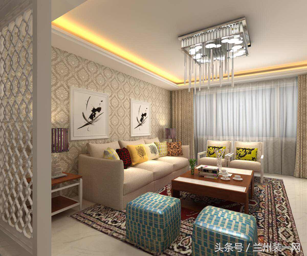 兰州50平米简约装修风格,兰州120平新中式风格装修效果图