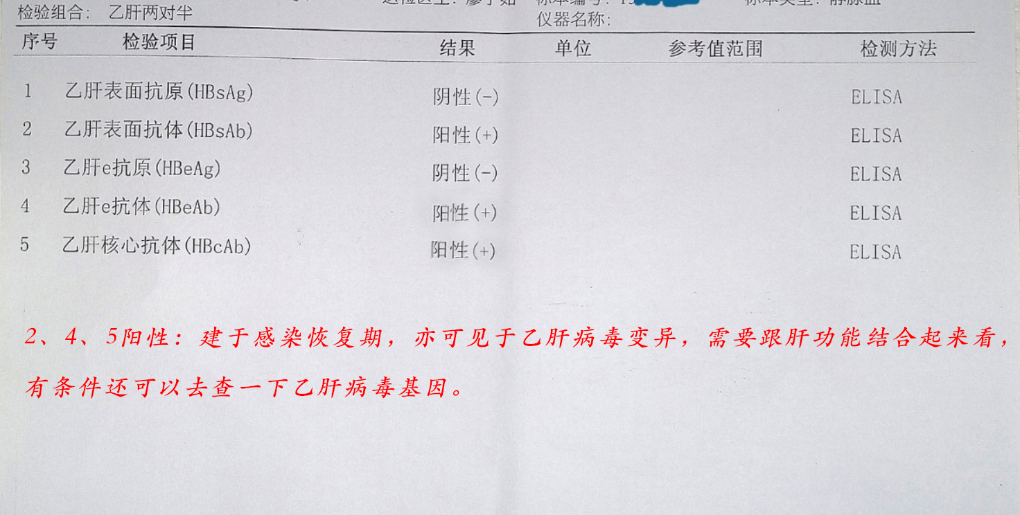 怎样看乙肝两对半化验单的数值,如何看乙肝两对半化验单数值正常