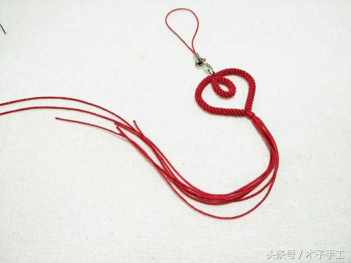 爱心铜钱红绳编织手链,十里桃花爱心红绳手链编织