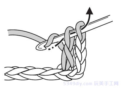 钩帽子的短针和长针的钩法,两个短针一个长针怎样加针