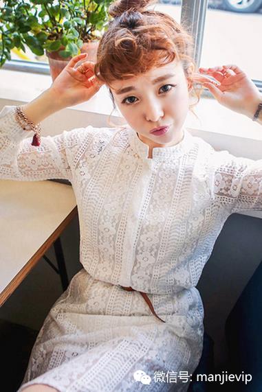 梦幻纯白精美蕾丝连衣裙 (雾色森林连衣裙)