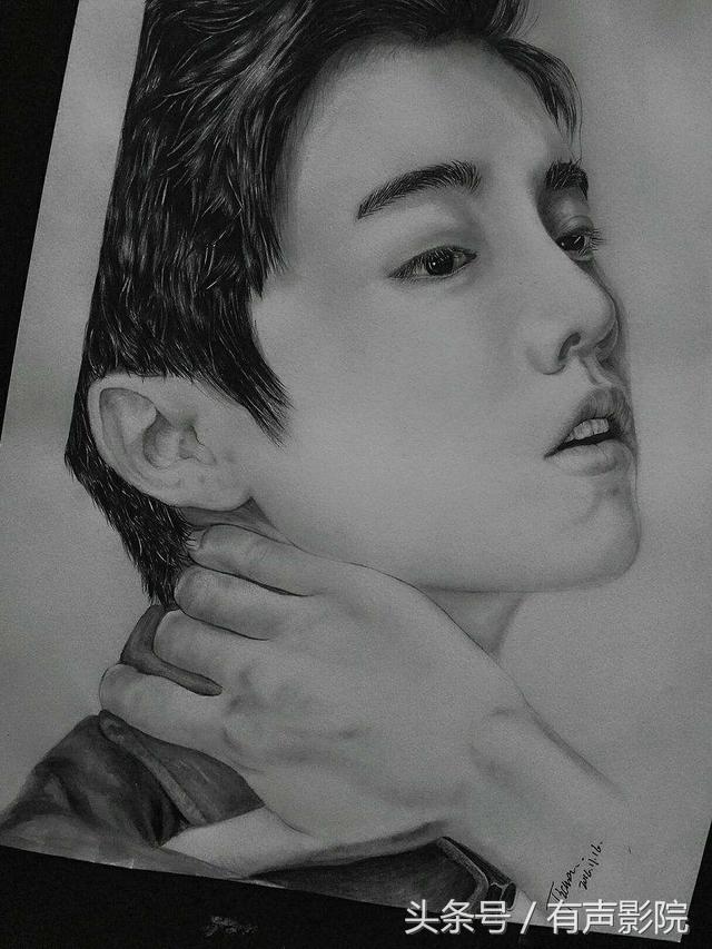 男明星素描画，鹿晗爱耍帅，俊凯最纯净，千玺大佬最低调！