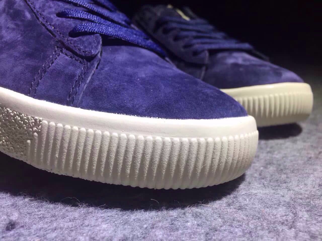 PUMAClyde系列复古板鞋MarineDay深蓝浪花