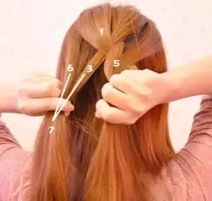 约会编发简单发型扎法步骤图解,简单易学的一款编发教程