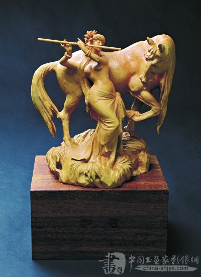 乐清黄杨木雕郑松强,黄杨木雕收藏家