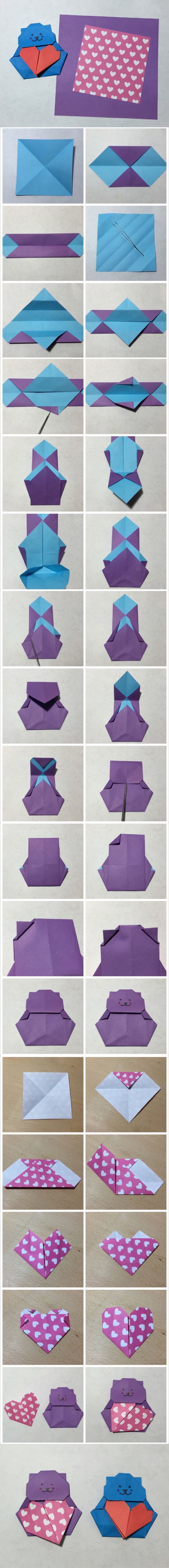 爱心简单折纸手工幼儿园,3-6岁幼儿折纸手工爱心