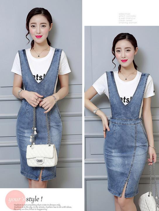 韩版牛仔背带裙的唯美格调，让你尽显女性之美