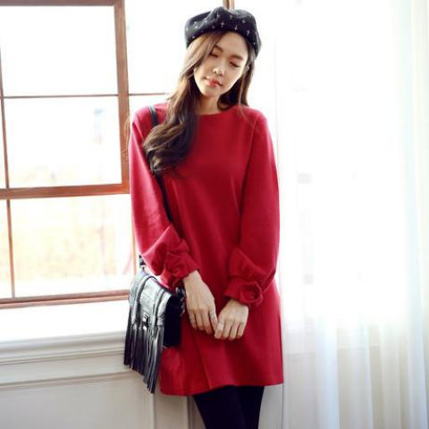 韩系淑女温柔风显瘦连衣裙,时尚优雅的连衣裙