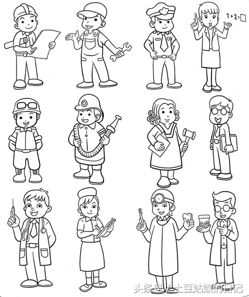 简笔画初学幼儿5-6岁人物,简笔画大全小孩在做作业的场景