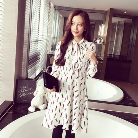 韩系淑女温柔风显瘦连衣裙,时尚优雅的连衣裙