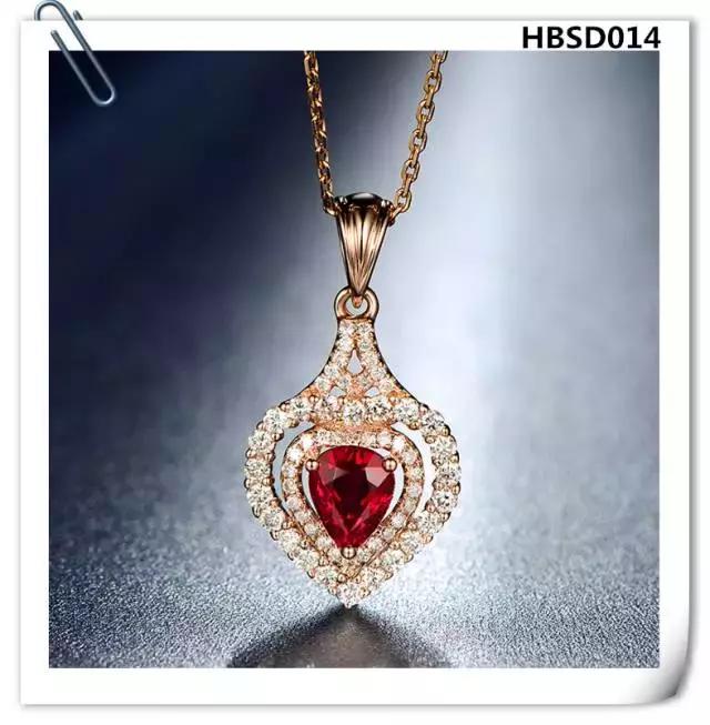 翡翠水滴吊坠款式图片,水滴红宝石吊坠天然彩色宝石正品