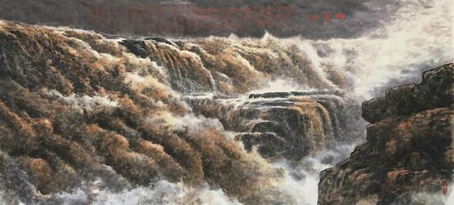 朝坊观瀑风雷间，九曲激浪生层烟——记画家郭建平