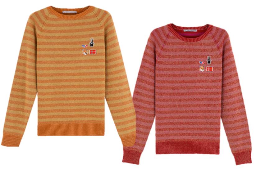 驼色条纹毛衫搭配,条纹长袖毛衣怎么穿