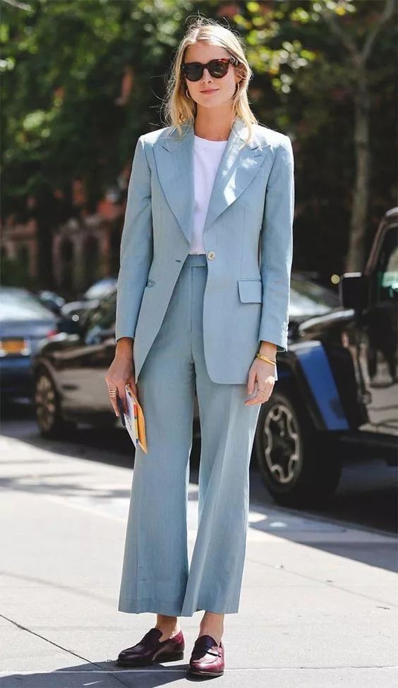 阔腿裤平底鞋,平底鞋阔腿裤搭配图片