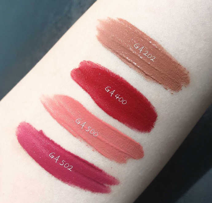 GiorgioArmani阿玛尼红管唇釉节日礼盒试色，四只超实用口红！