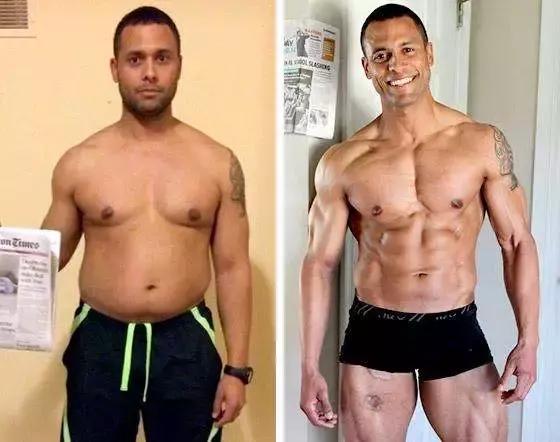 健美运动员停止健身一年后的样子,健美运动员减脂前后对比照