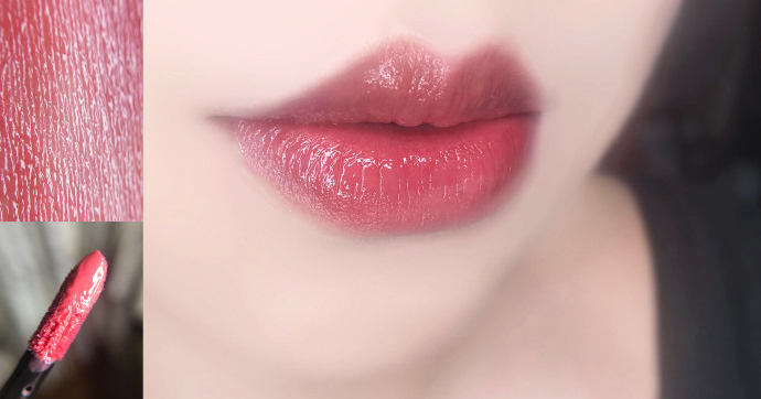 阿玛尼101黑管哑光口红,阿玛尼红管206唇釉深唇试色