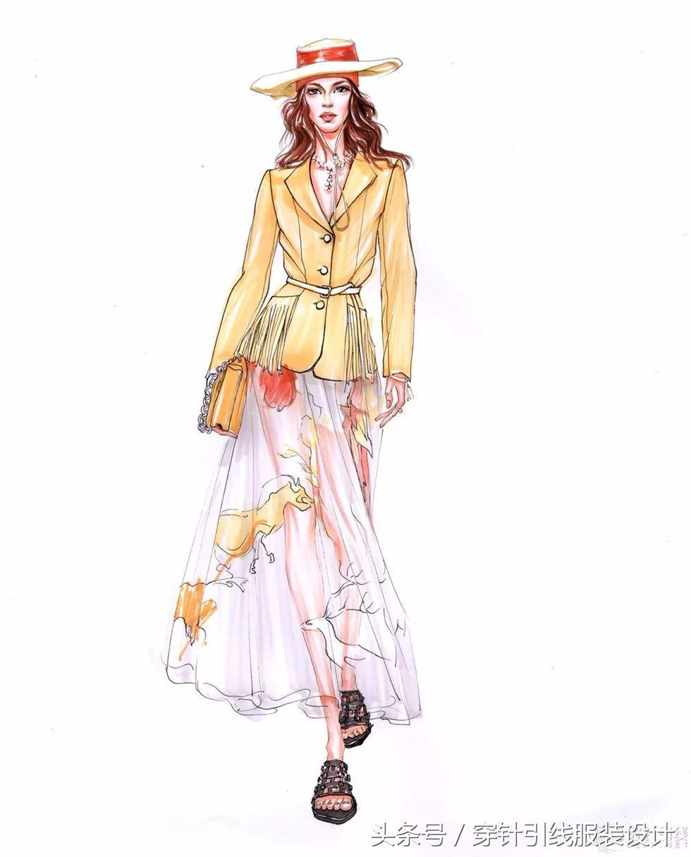 时装画手绘表现技法,时装画手绘效果图教程