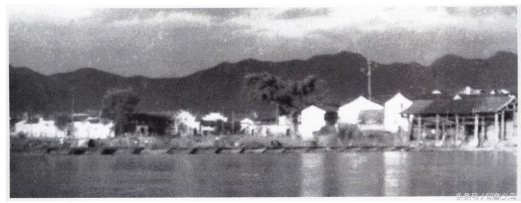 义乌佛堂万善浮桥,佛堂万善浮桥老照片