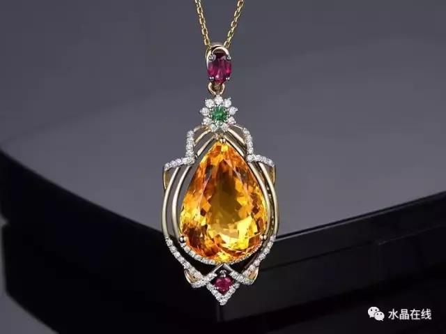 黄水晶千手观音吊坠真假,纯净体黄水晶怎么辨别真假