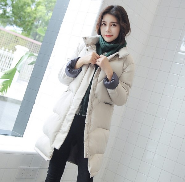 韩国羽绒服穿搭高级秋冬,冬季长款羽绒服韩系穿搭
