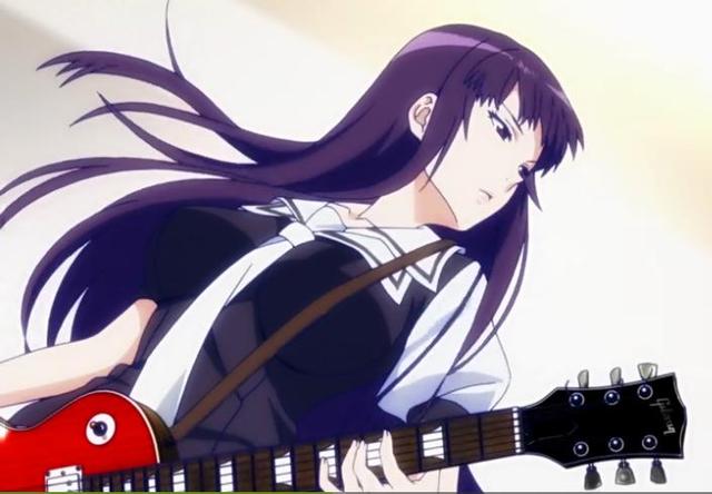 女吉他手动漫,动漫角色弹吉他动图