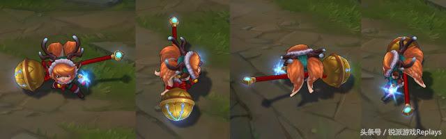 英雄联盟金克丝情人节皮肤视频,冰雪圣诞金克丝