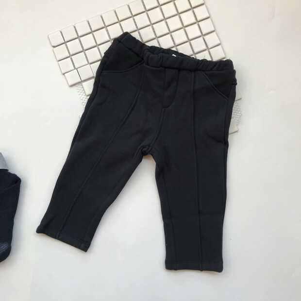 婴儿男童加绒裤子冬季衣服,男童韩国童装秋冬套装