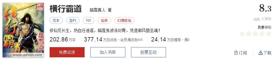 全精品系列网络小说推荐，起点8.3分高评价口碑神作，大神经典