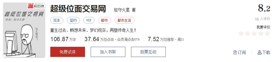 起点8.2分高评分精品网络小说,50本网络小说巅峰神作推荐