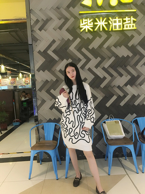 北极绒毛衣穿搭,白色貂绒毛衣搭配冬季