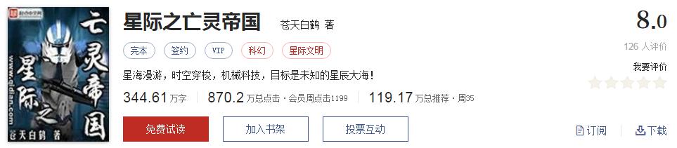 起点评分8.7以上小说排行榜,推荐五本巅峰网络小说统治力爆表