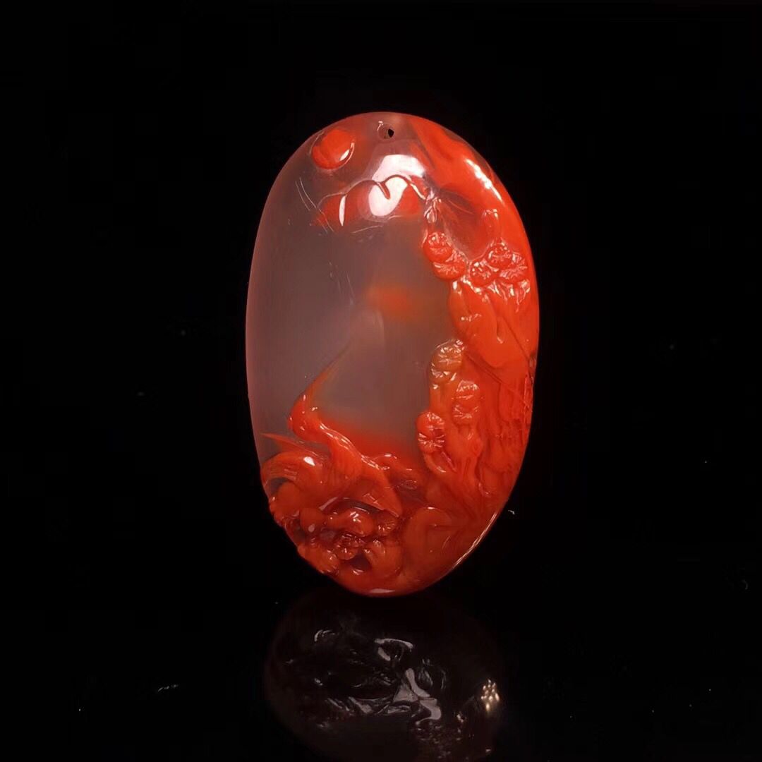 南红缺水的表现,南红玛瑙失水是什么样子