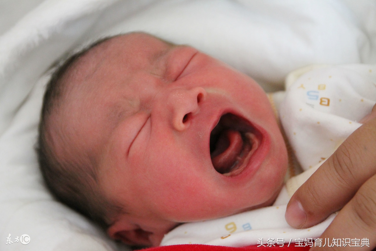 刚出生的婴儿尿布上有血迹,刚出生的女婴尿布