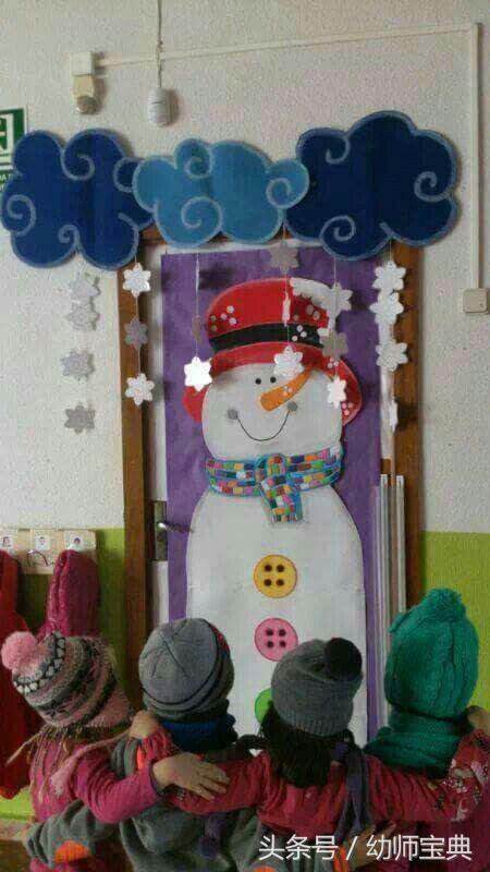 圣诞节主题教室布置,圣诞节布置教室大门